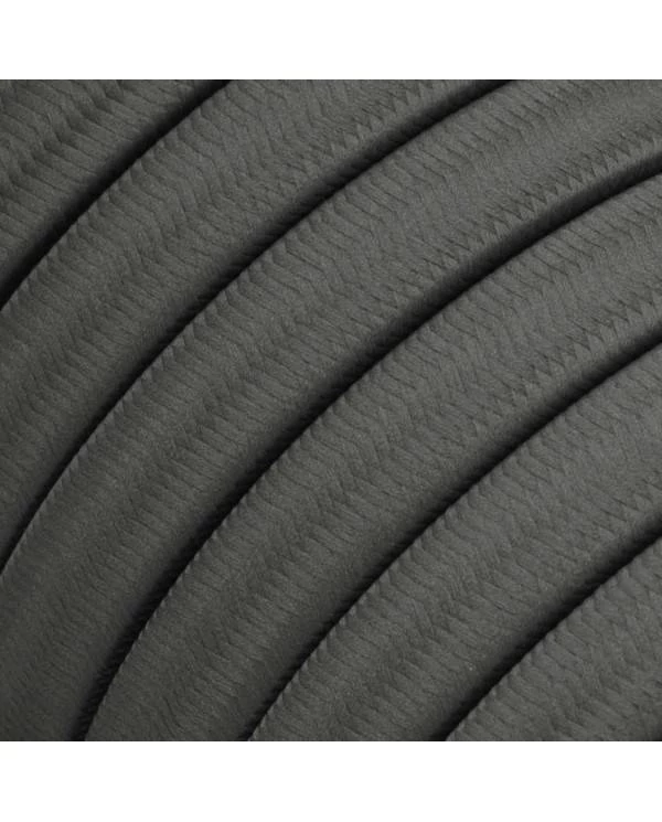 Cable eléctrico para Guirnalda recubierto en tejido Efecto Seda Gris CM03