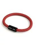 Pulsera con cierre magnético negro mate y cable RT94