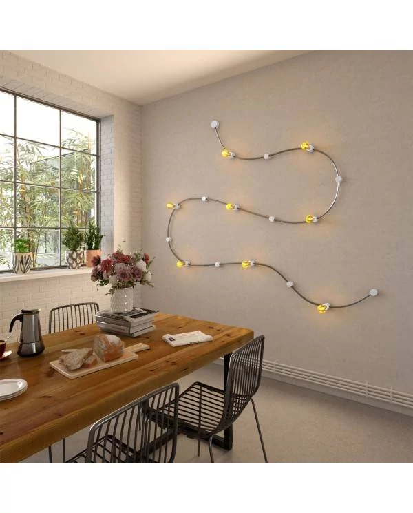 Rosetón madera Filé System para cable textil guirnalda