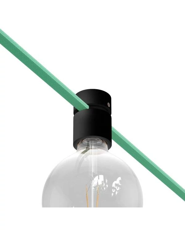 Portalámparas madera Filé System cable textil guirnalda