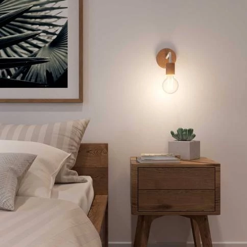 Lámpara de pared madera estilo nórdico