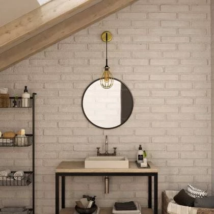 Lámpara de pared Industrial de metal con jaula Drop