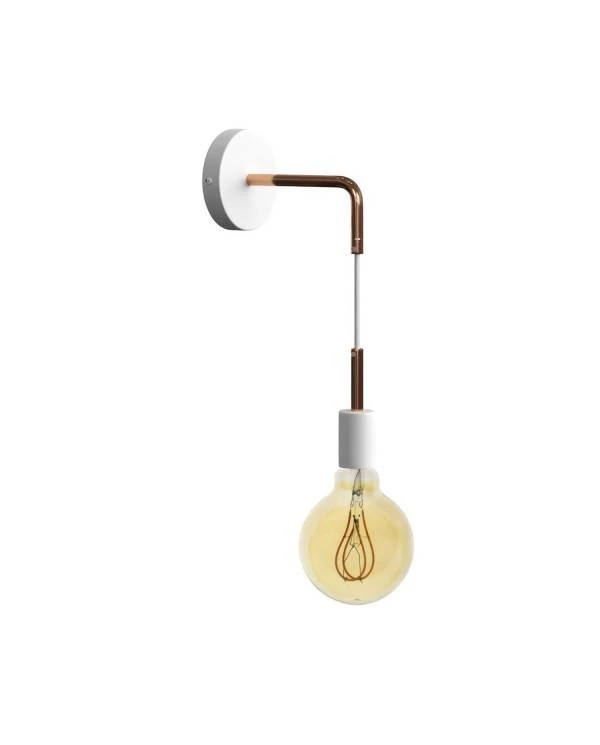 Lámpara de pared de metal con cable textil | Luxury Metal