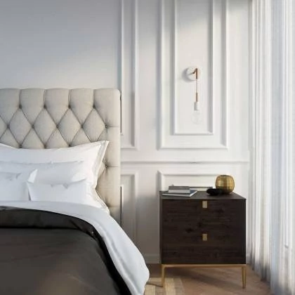 Lámpara de pared de metal con cable textil | Luxury Metal
