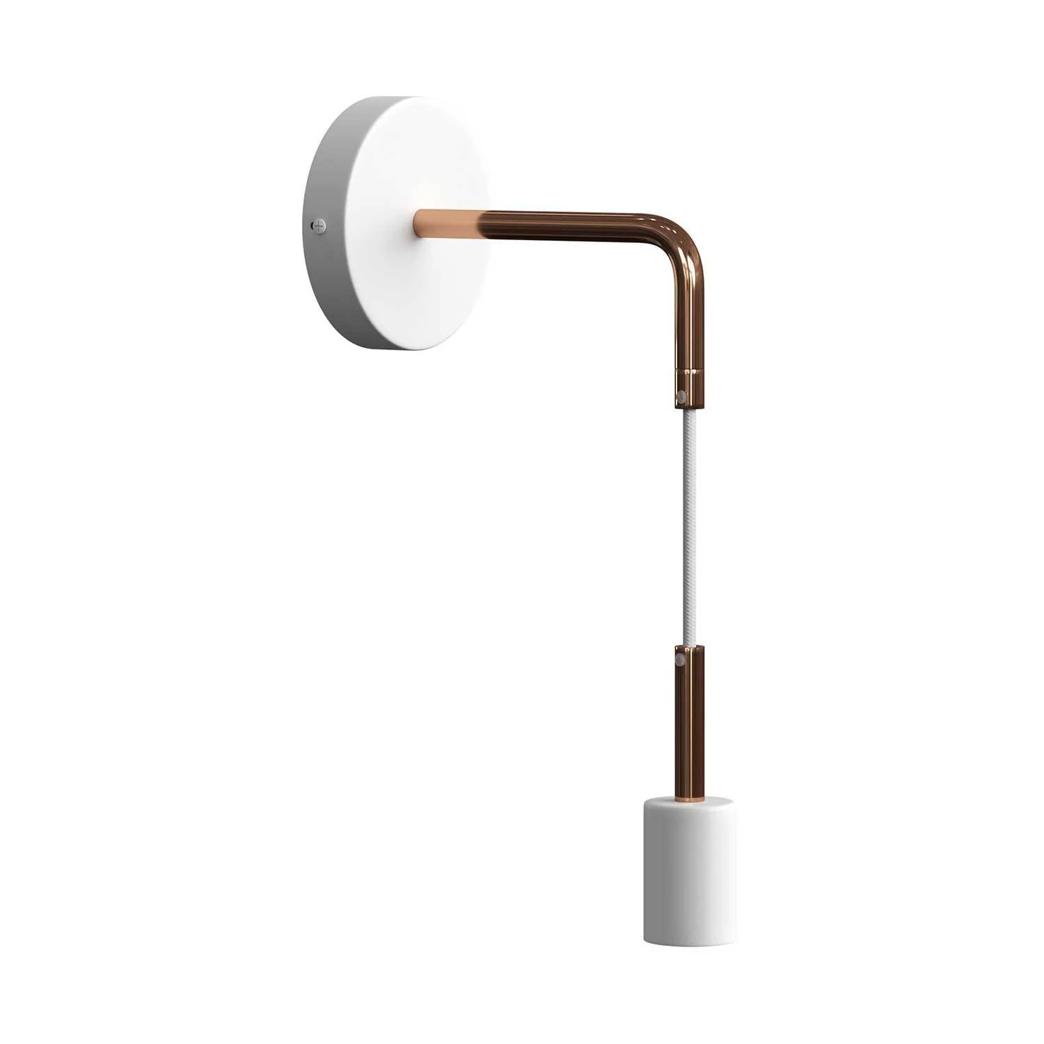 Lámpara de pared de metal con cable textil | Luxury Metal