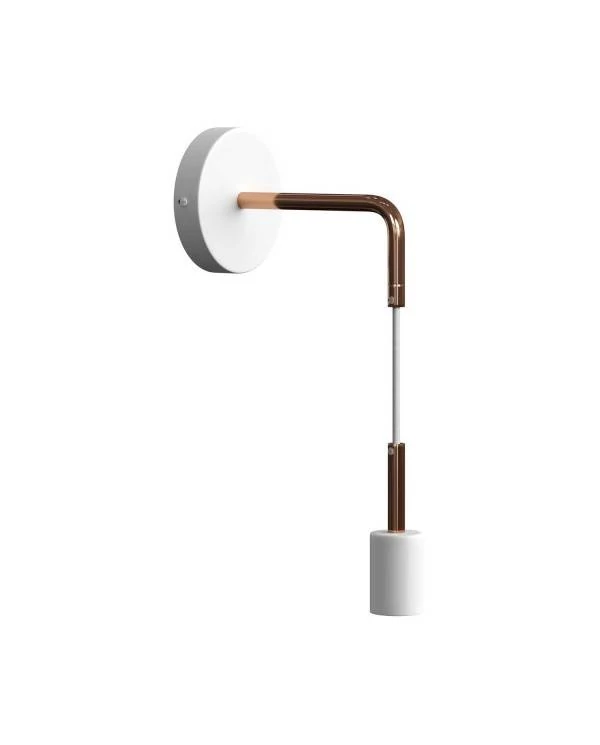 Lámpara de pared de metal con cable textil | Luxury Metal