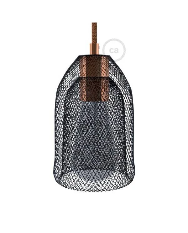 Jaula Ghostbell de metal negro con kit portalámparas E27