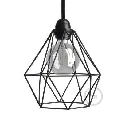 Pantalla Jaula Diamond de metal casquillo E27