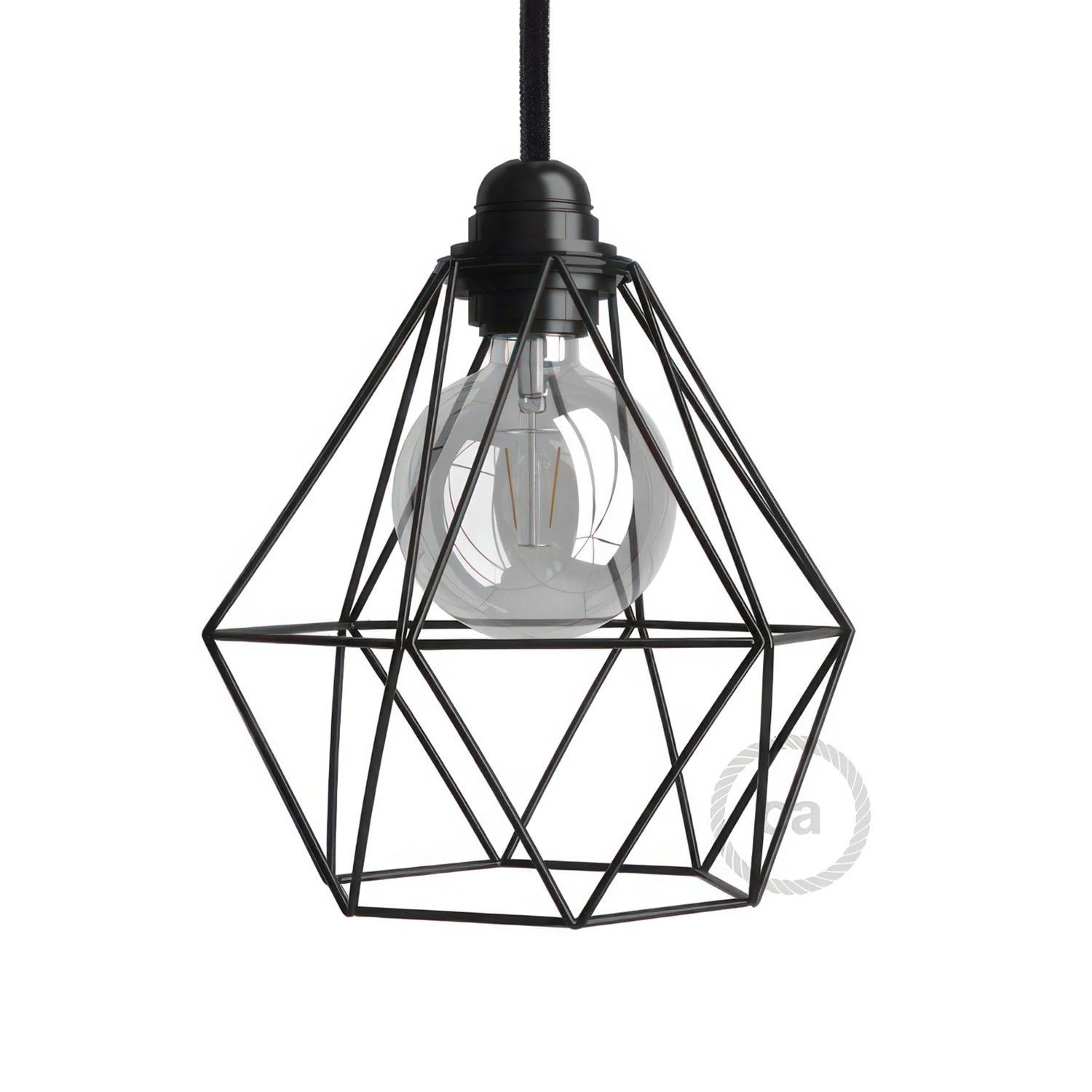 Pantalla Jaula Diamond de metal casquillo E27
