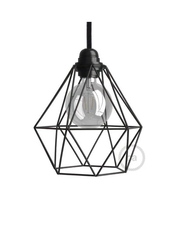 Pantalla Jaula Diamond de metal casquillo E27