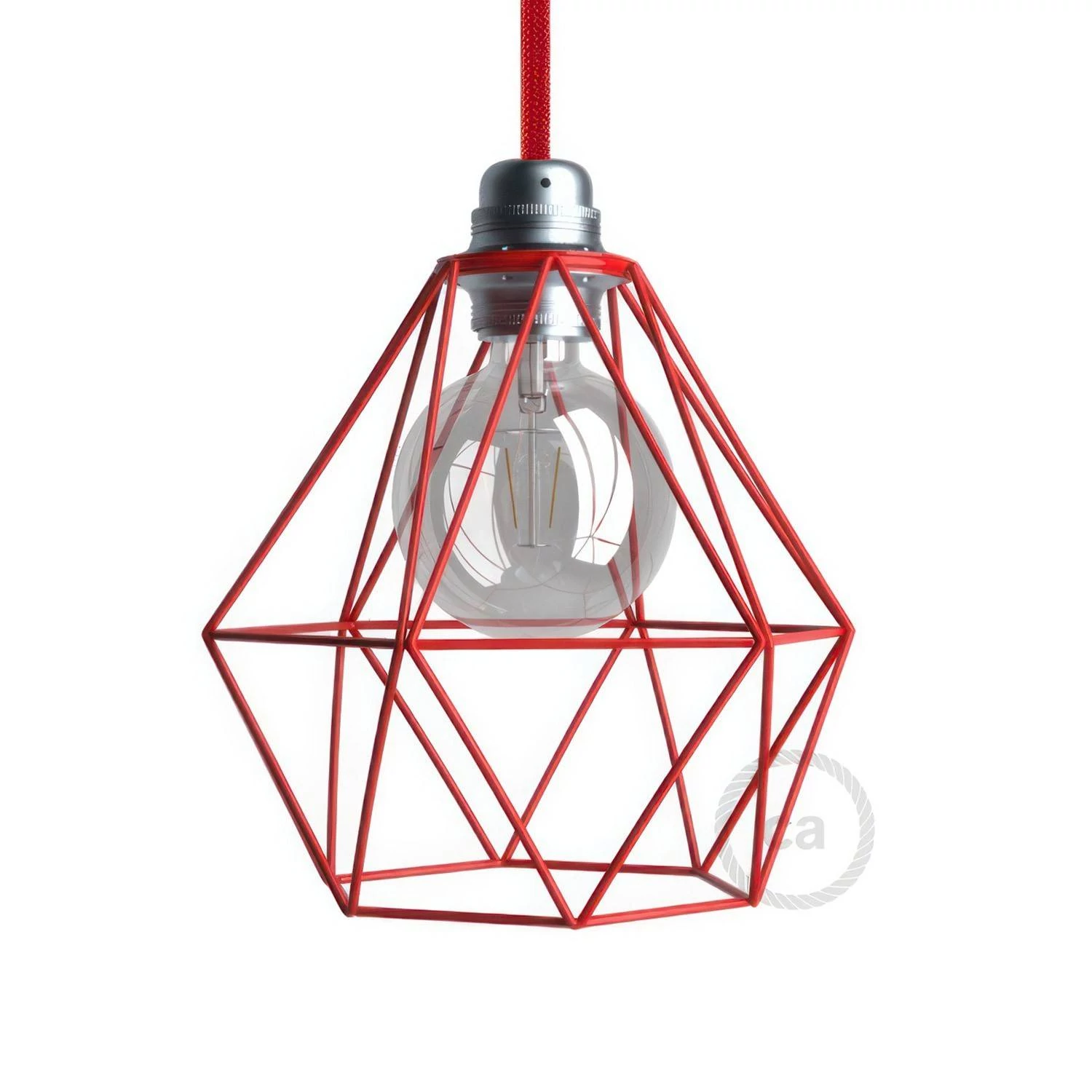 Pantalla Jaula Diamond de metal casquillo E27