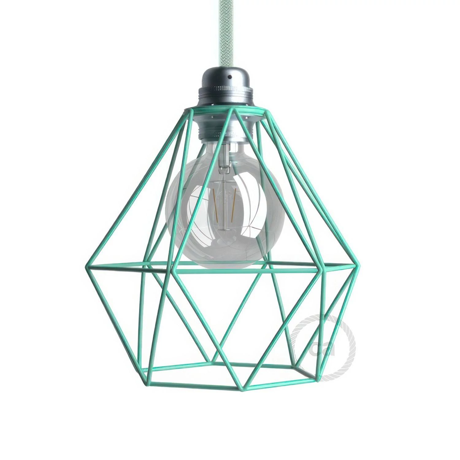 Pantalla Jaula Diamond de metal casquillo E27