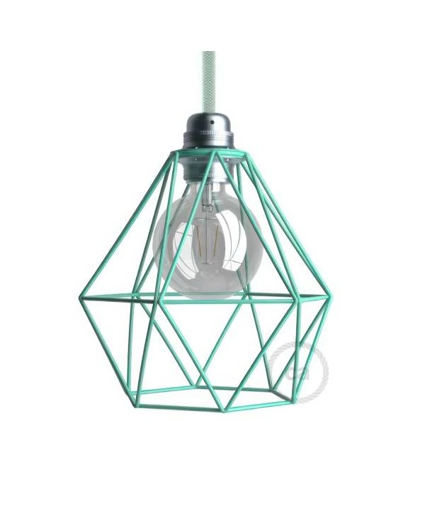 Pantalla Jaula Diamond de metal casquillo E27