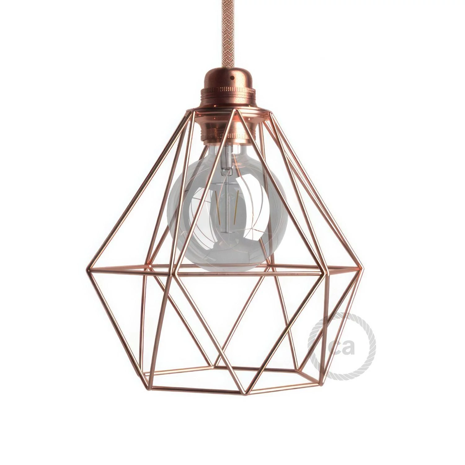 Pantalla Jaula Diamond de metal casquillo E27