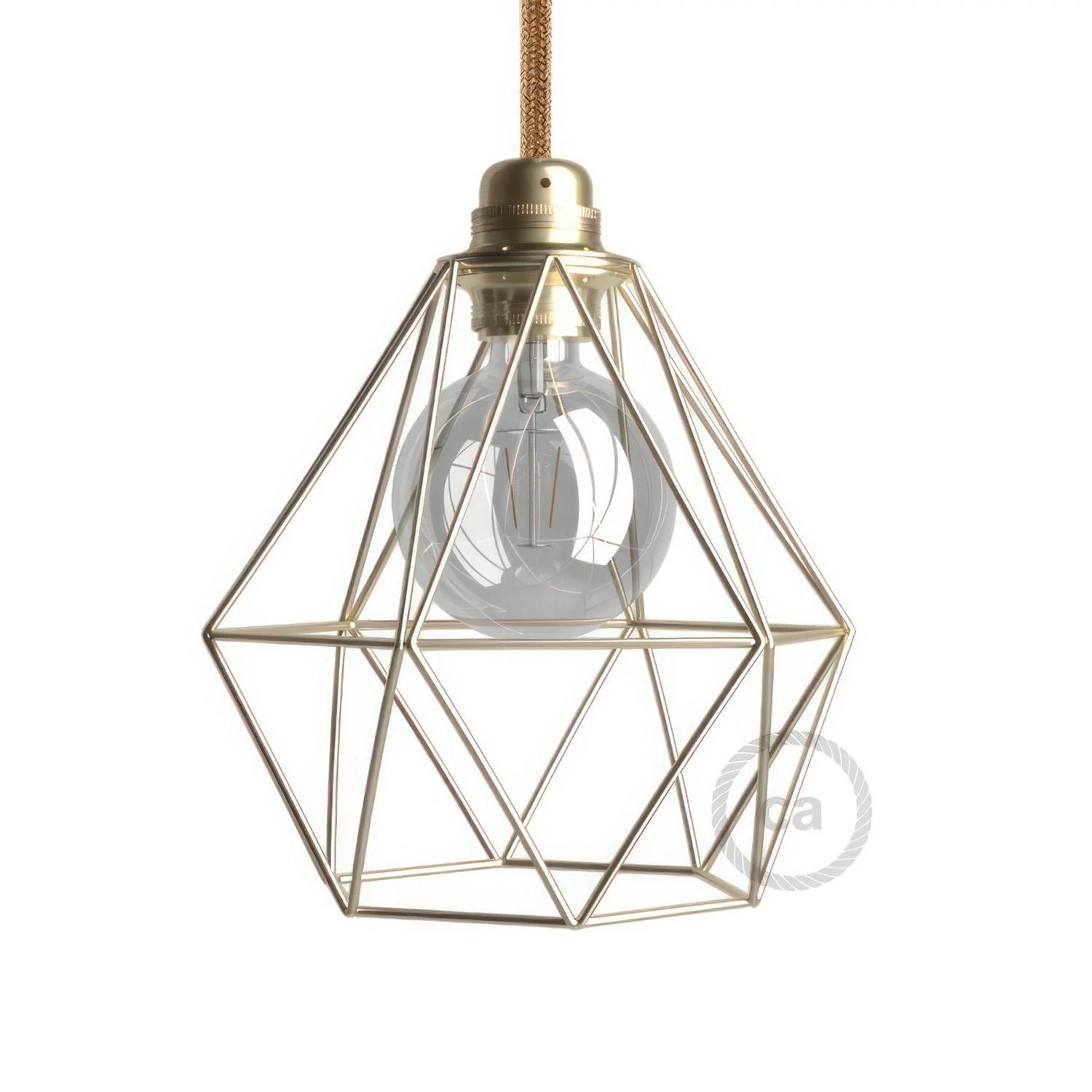 Pantalla Jaula Diamond de metal casquillo E27