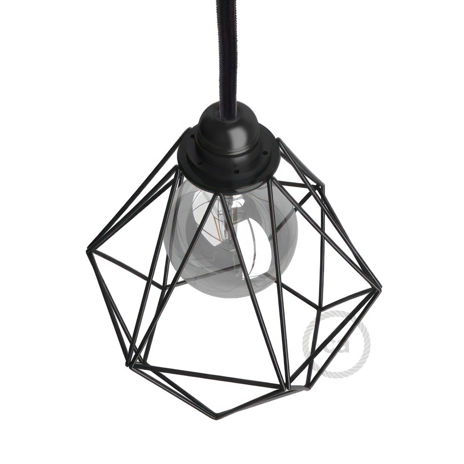 Pantalla Jaula Diamond de metal casquillo E27