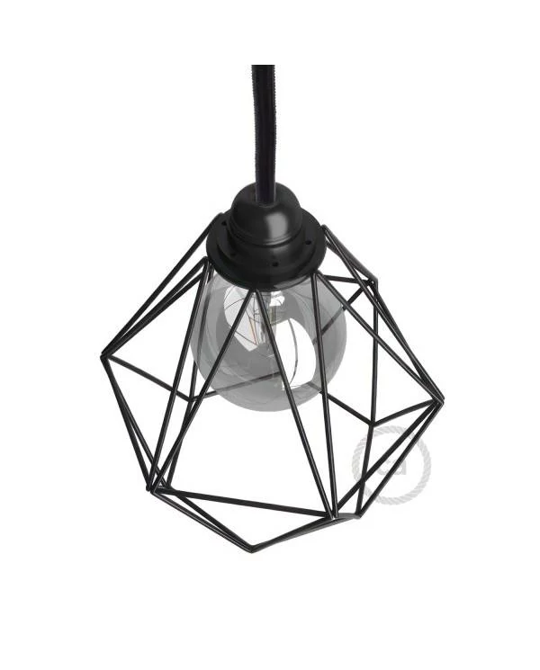 Pantalla Jaula Diamond de metal casquillo E27