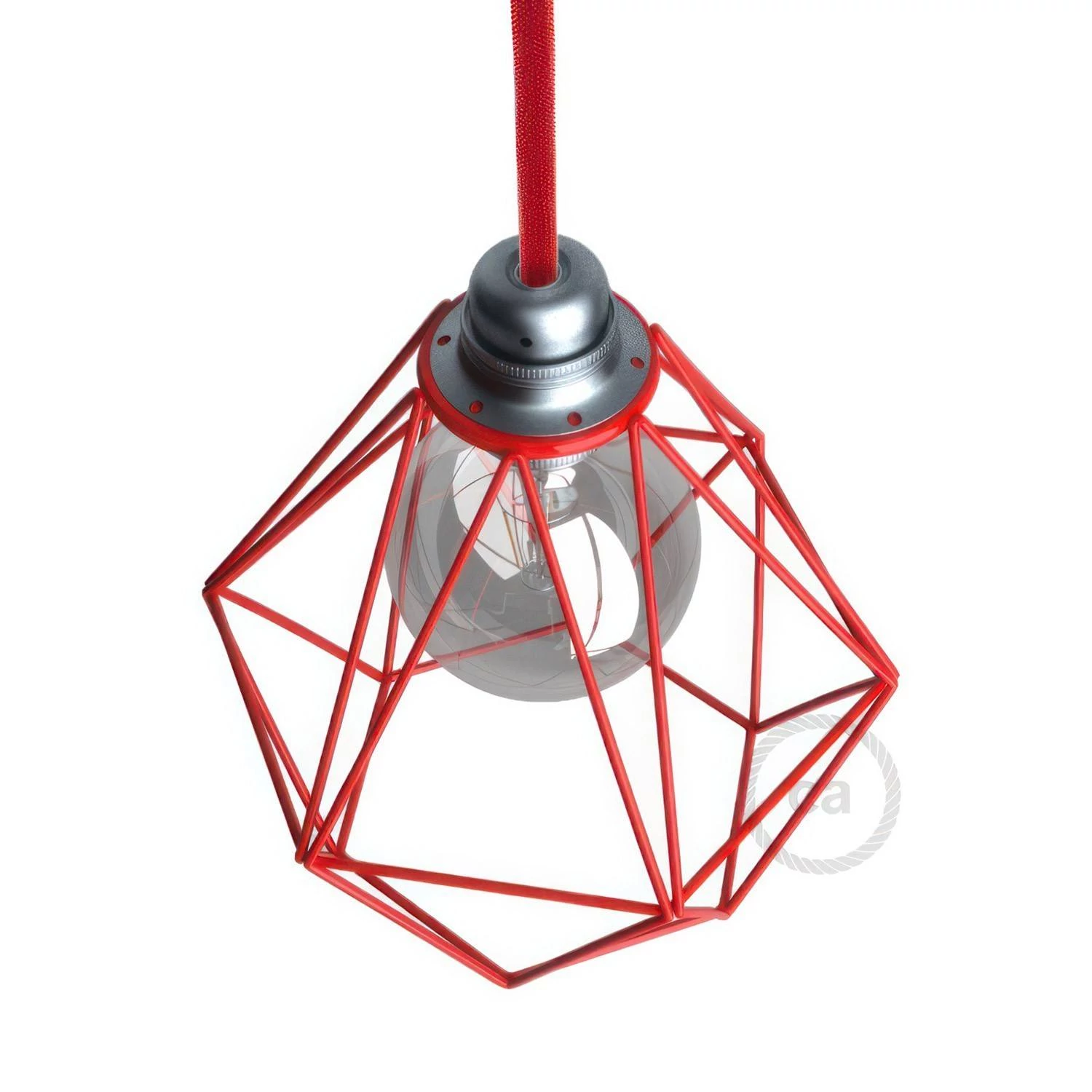 Pantalla Jaula Diamond de metal casquillo E27