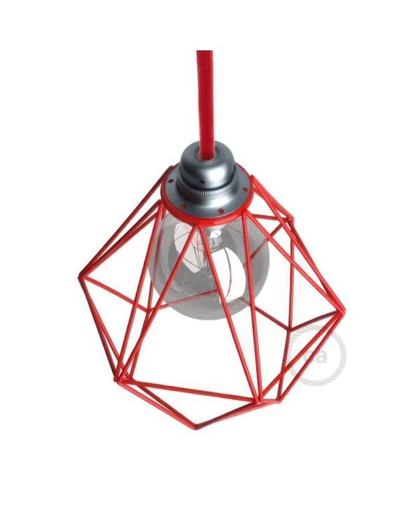 Pantalla Jaula Diamond de metal casquillo E27