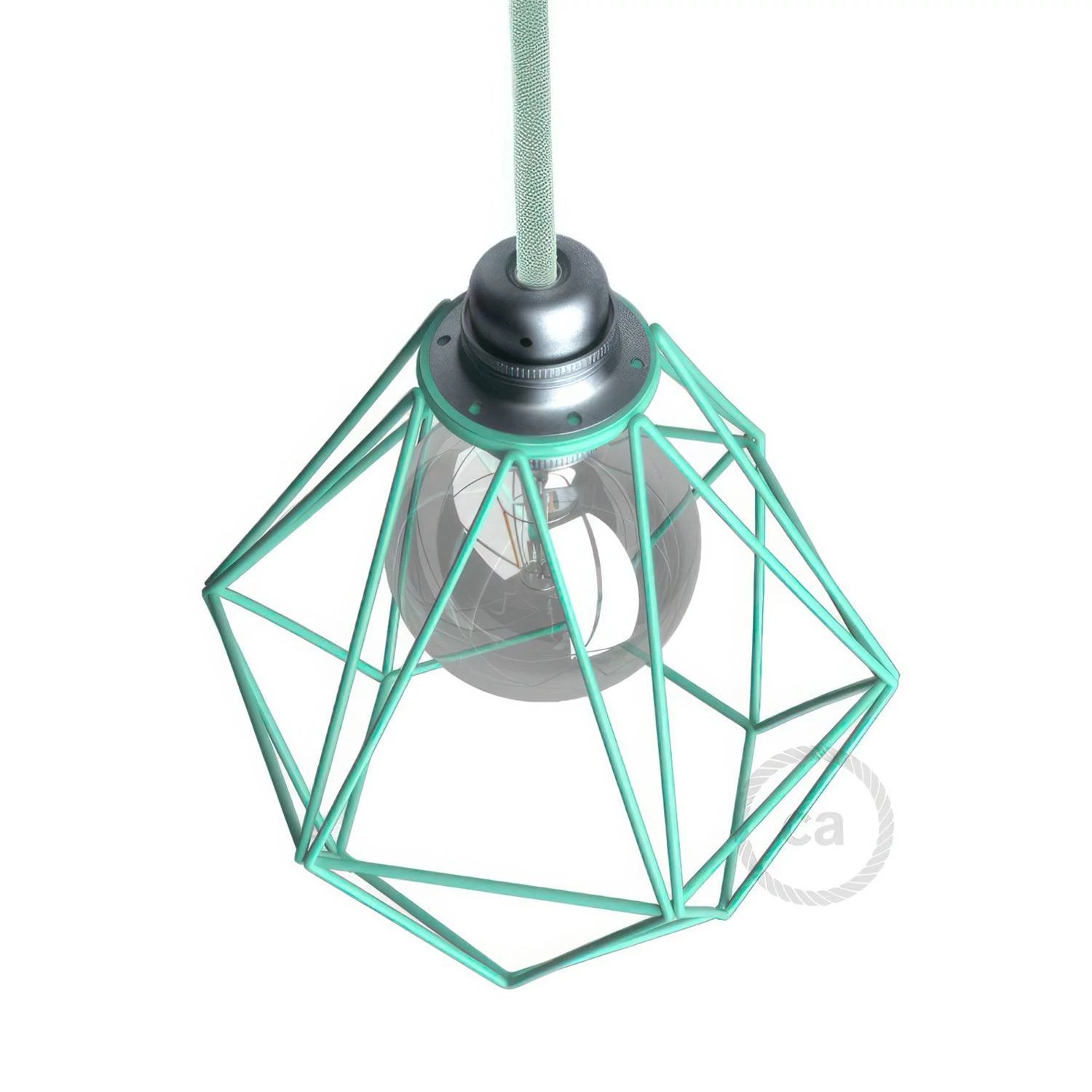 Pantalla Jaula Diamond de metal casquillo E27