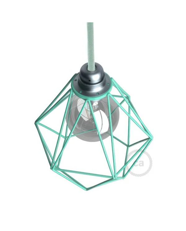 Pantalla Jaula Diamond de metal casquillo E27