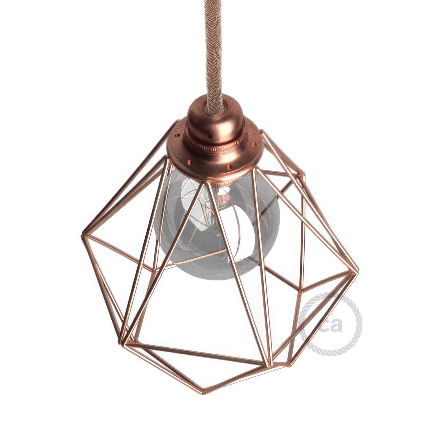 Pantalla Jaula Diamond de metal casquillo E27