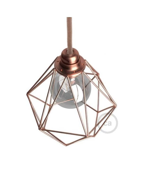 Pantalla Jaula Diamond de metal casquillo E27