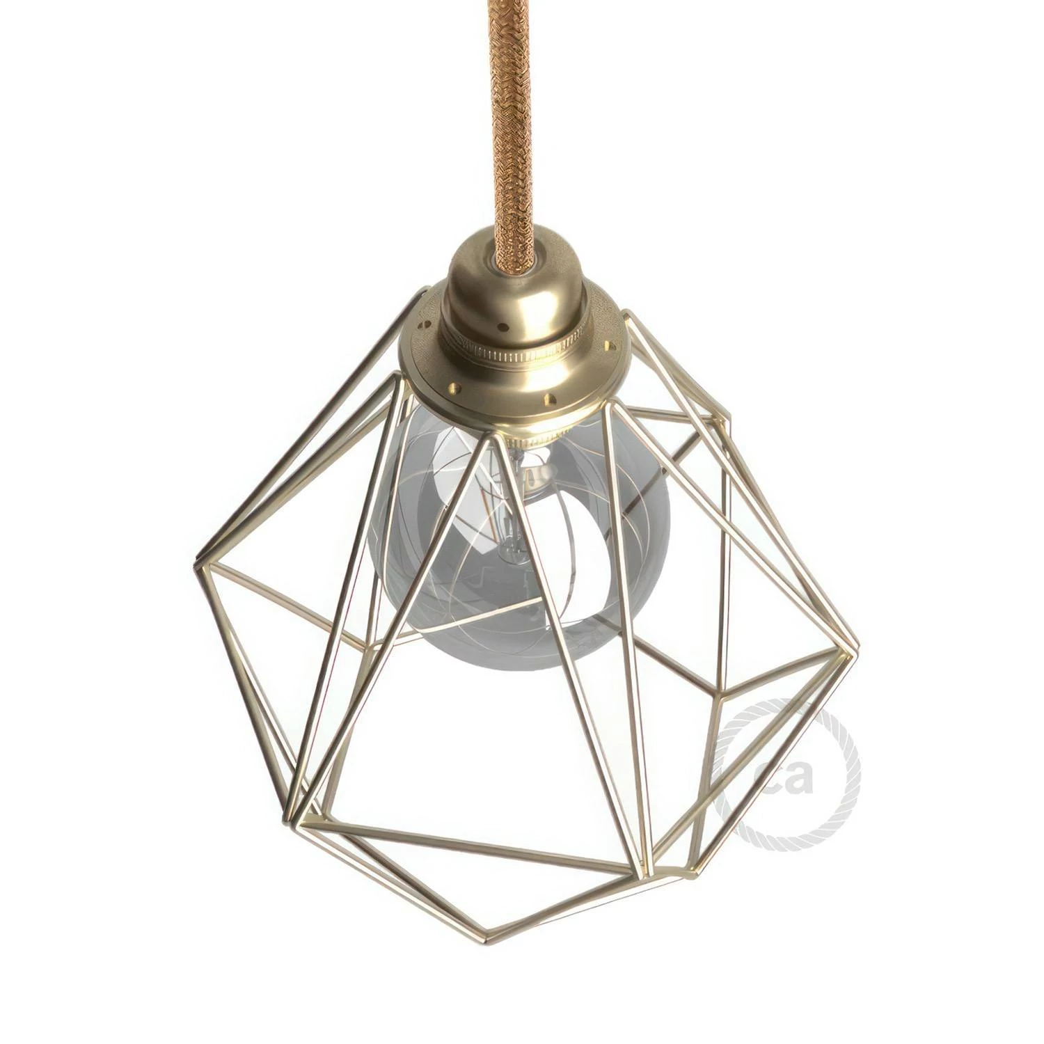 Pantalla Jaula Diamond de metal casquillo E27