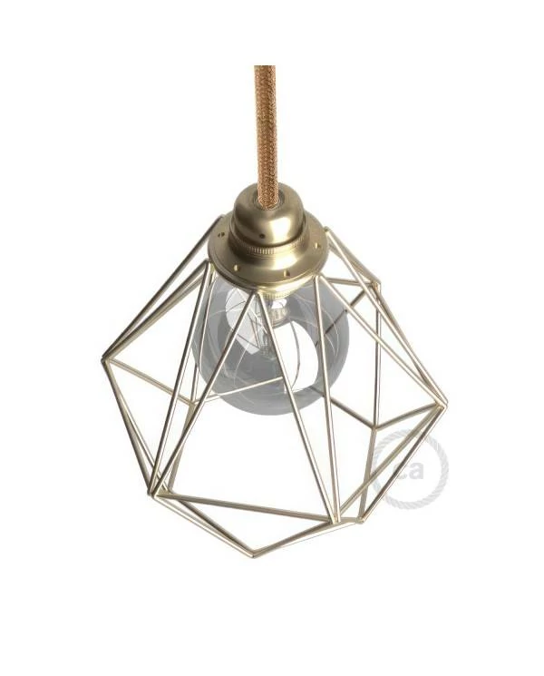 Pantalla Jaula Diamond de metal casquillo E27