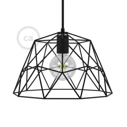 Pantalla jaula Dome XL de metal con portalámparas E27