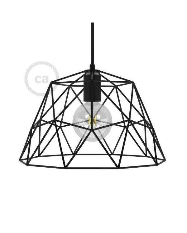 Pantalla jaula Dome XL de metal con portalámparas E27