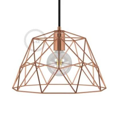 Pantalla jaula Dome XL de metal con portalámparas E27