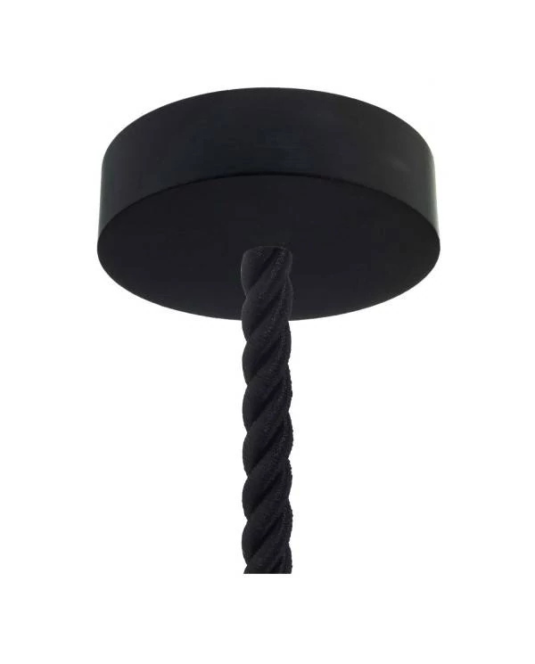 Lámpara moderna de madera con cordón náutico XXL