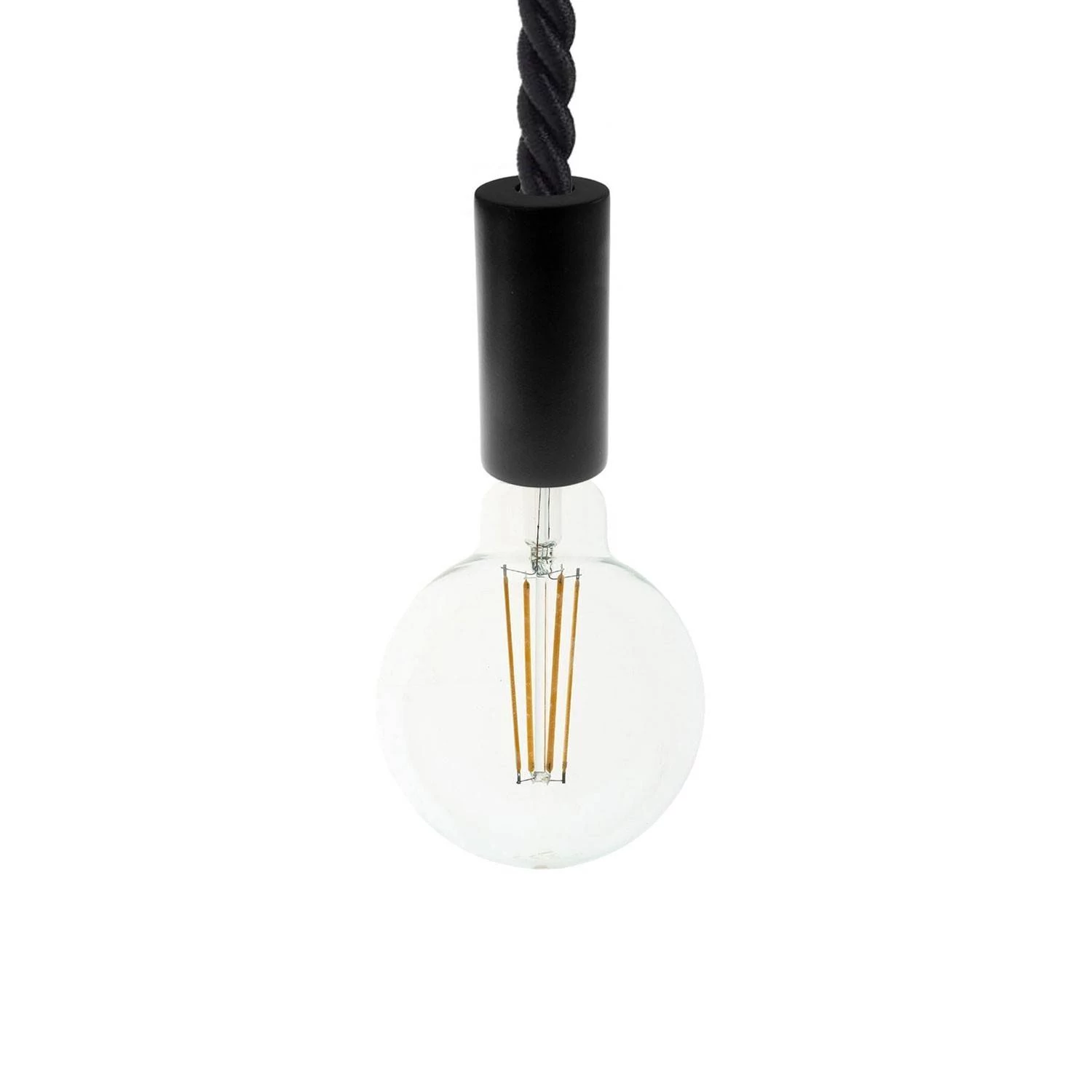 Lámpara moderna de madera con cordón náutico XXL