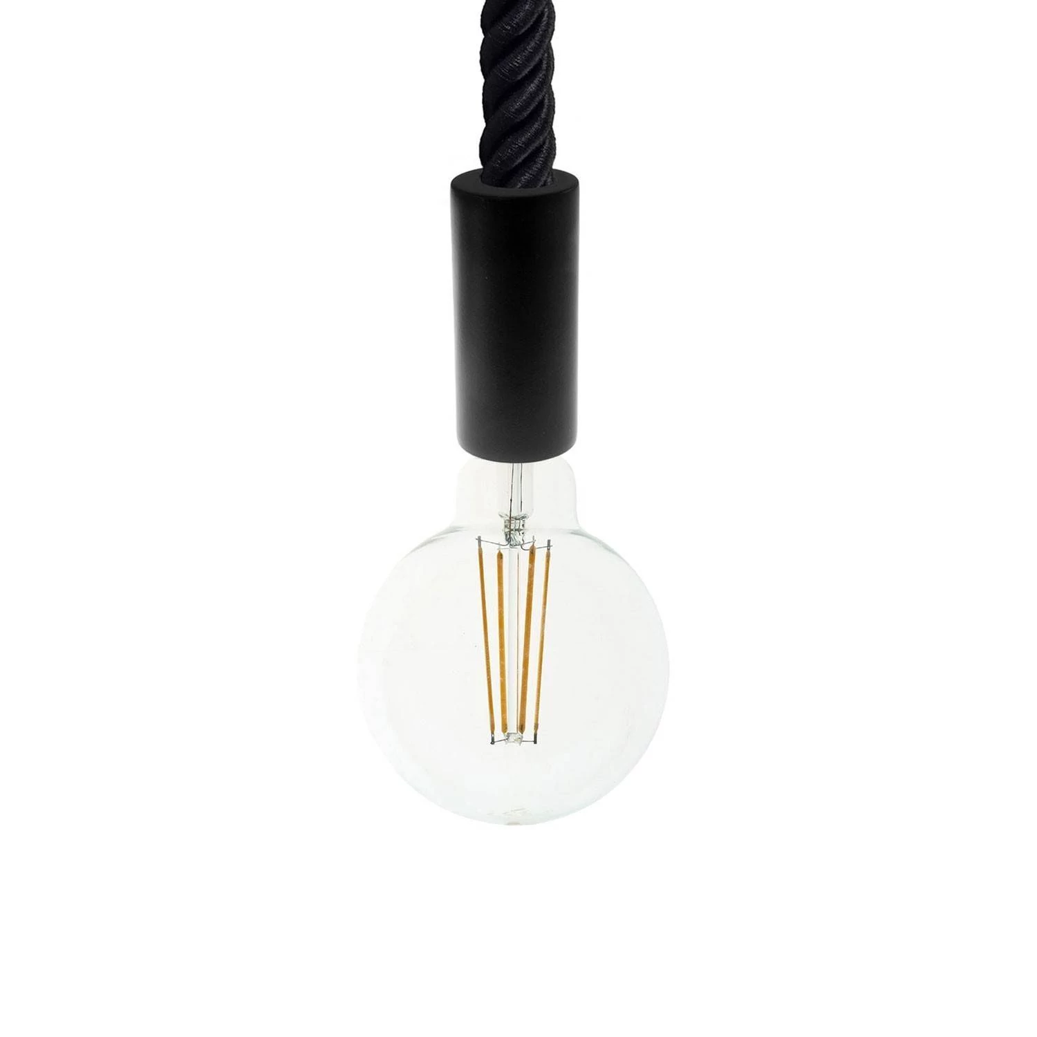Lámpara moderna de madera con cordón náutico XXXL