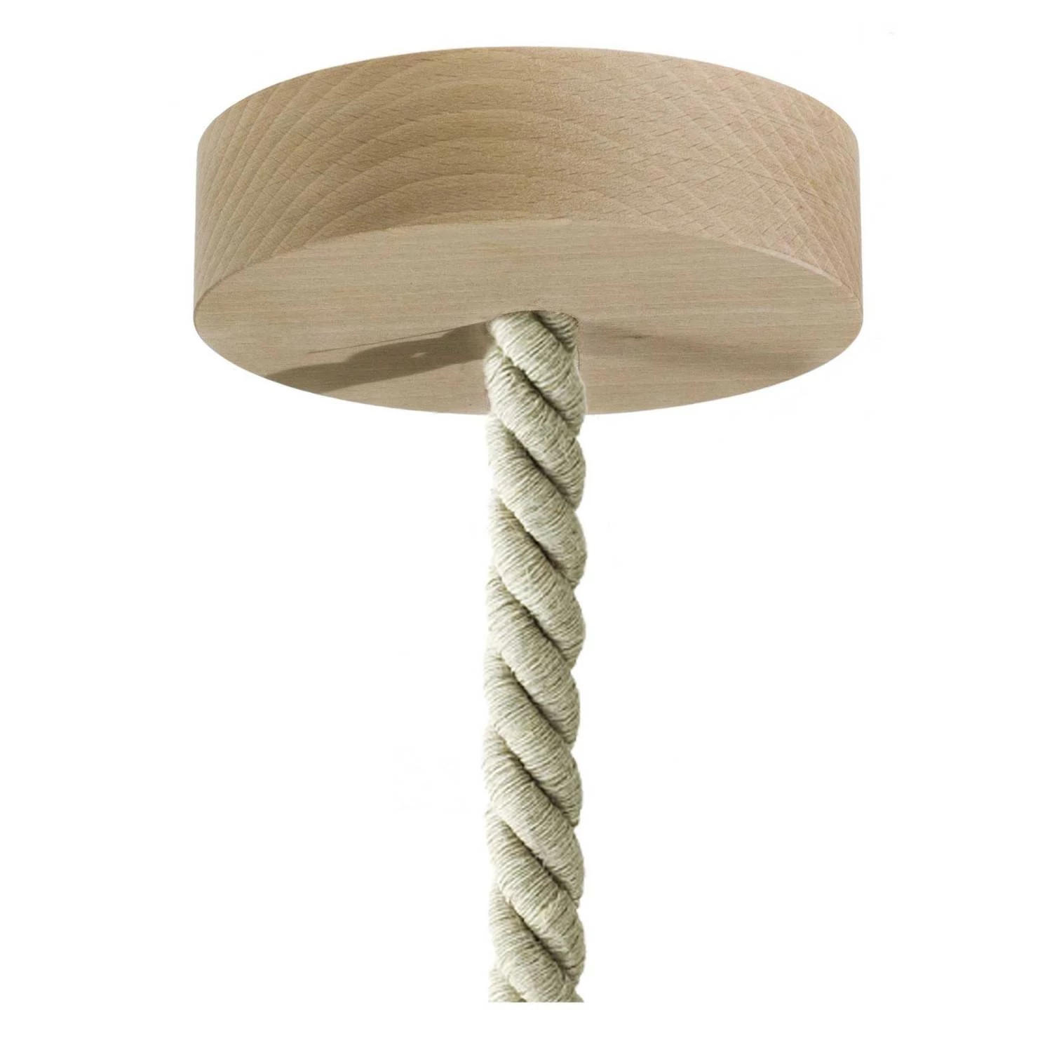 Lámpara de madera con cordón náutico - Made in Italy