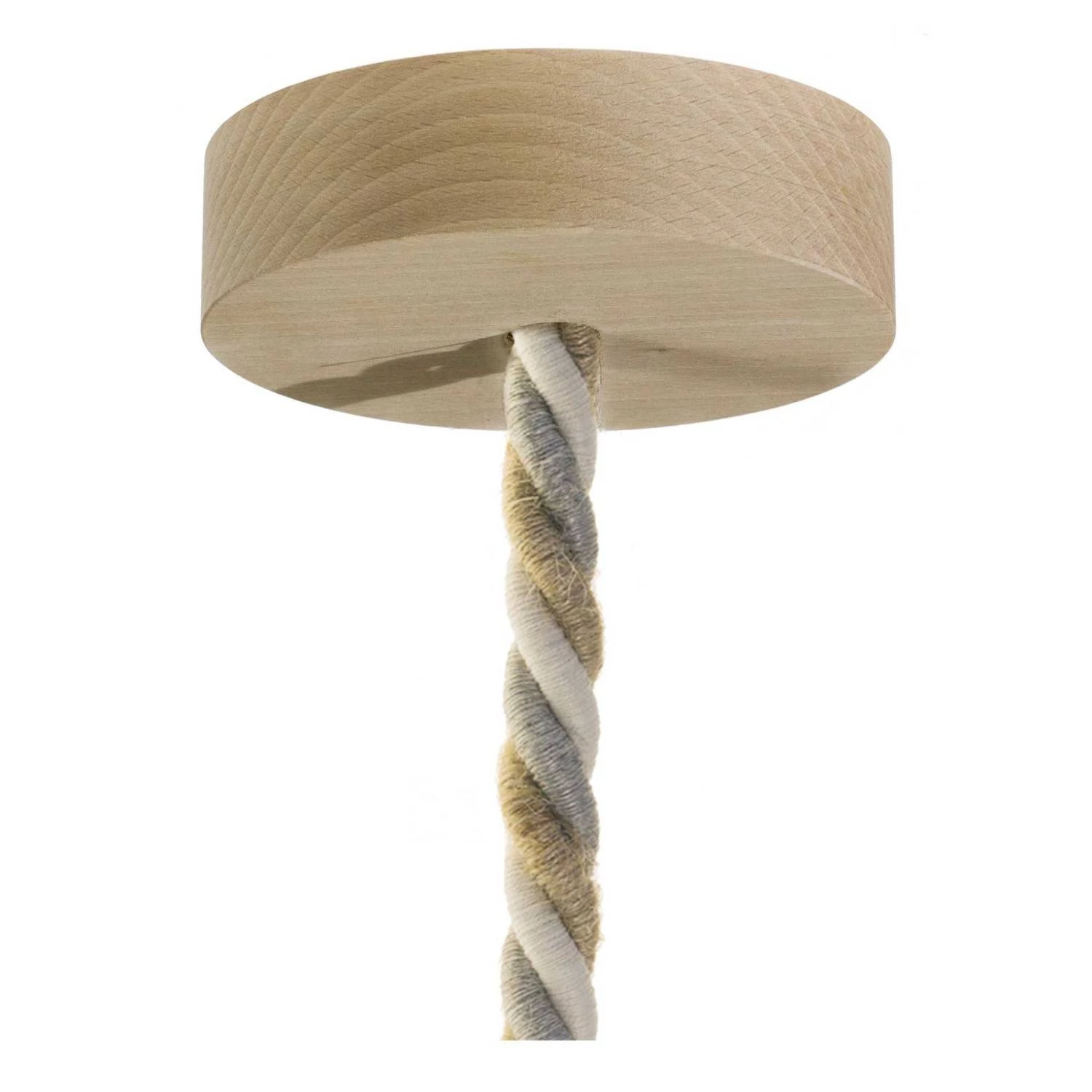 Lámpara de madera con cordón náutico - Made in Italy