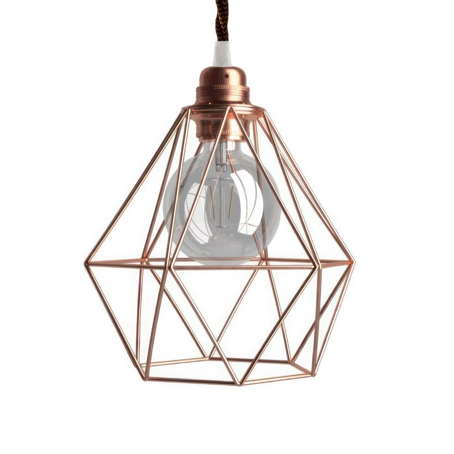 Lámpara estilo indutrial con pantalla jaula Diamond
