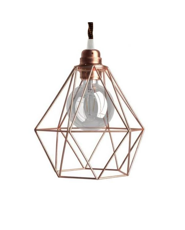 Lámpara estilo indutrial con pantalla jaula Diamond