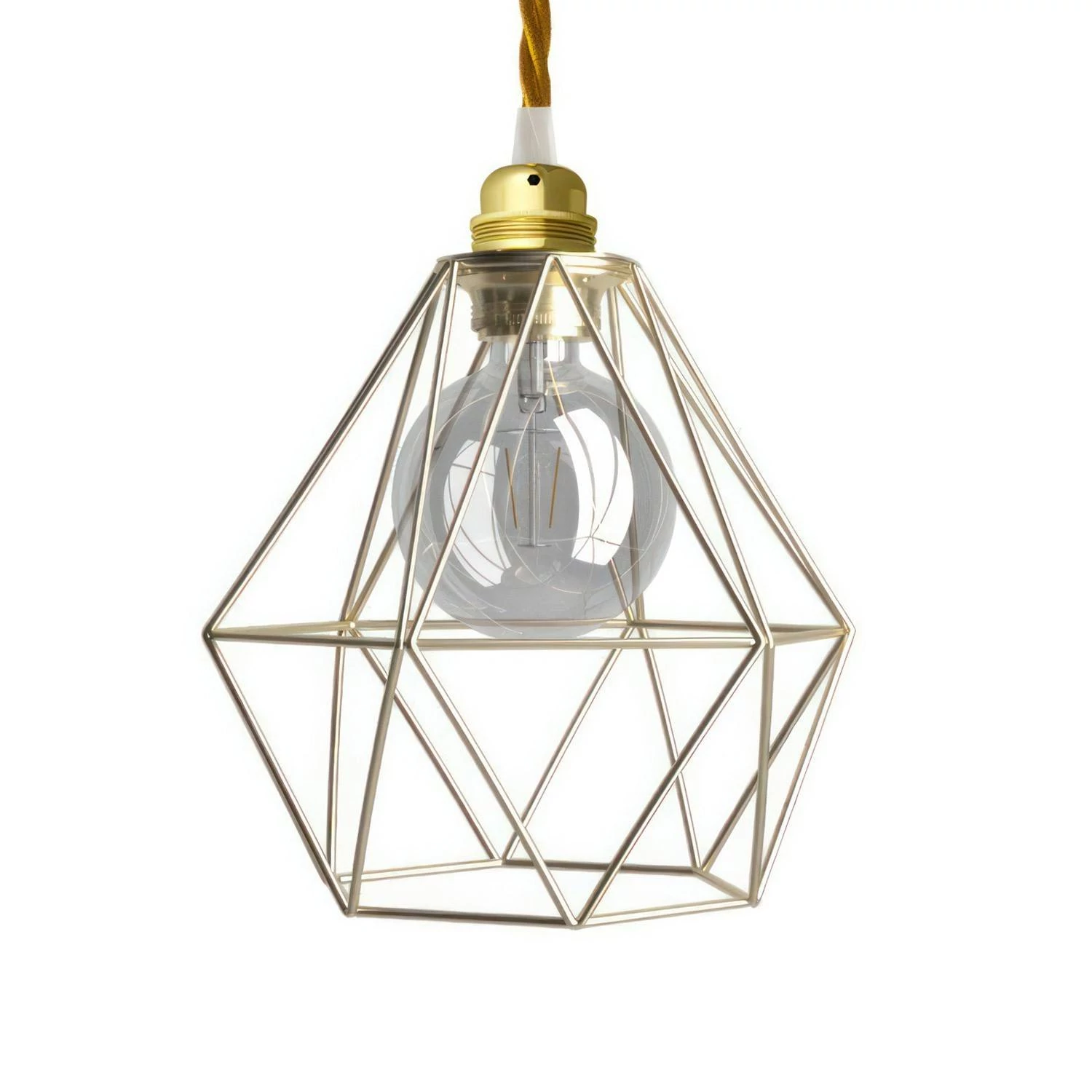 Lámpara estilo indutrial con pantalla jaula Diamond