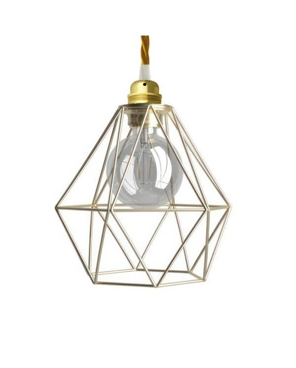 Lámpara estilo indutrial con pantalla jaula Diamond