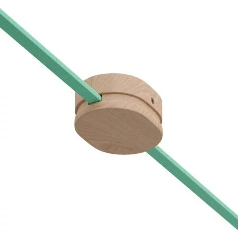 Rosetón de madera con 2 agujeros laterales para el cable de la guirnalda