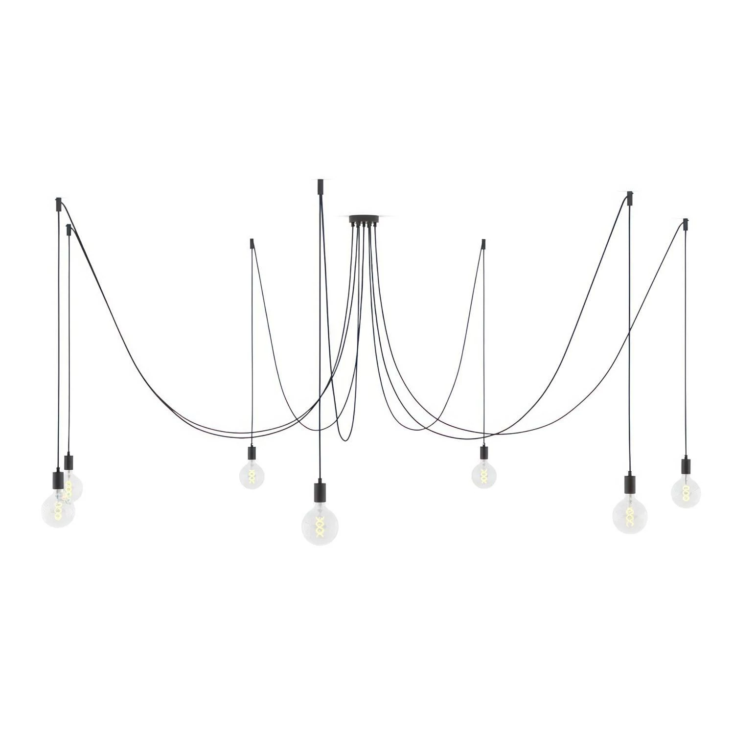 Suspensión de techo: araña de 7 caídas - Creative Cables