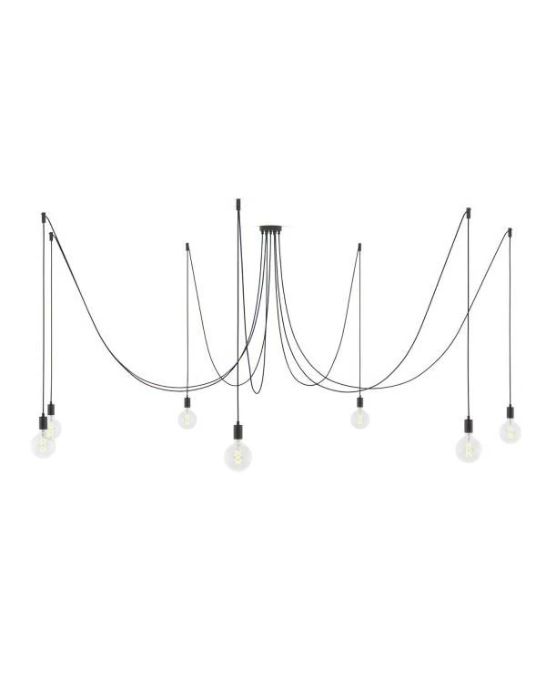 Suspensión de techo: araña de 7 caídas - Creative Cables