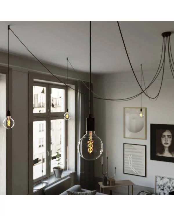 Suspensión de techo: araña de 7 caídas - Creative Cables