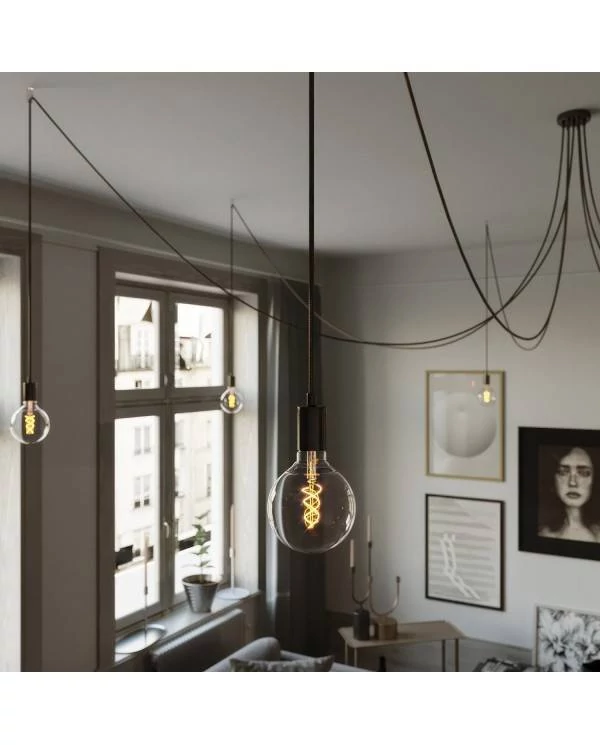 Suspensión de techo: araña de 7 caídas - Creative Cables