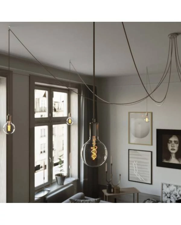 Suspensión de techo: araña de 7 caídas - Creative Cables