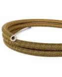 Creative-Tube, Tubo flexible diámetro 20 mm, revestido de tela RZ24 Efecto Seda Oro y Negro