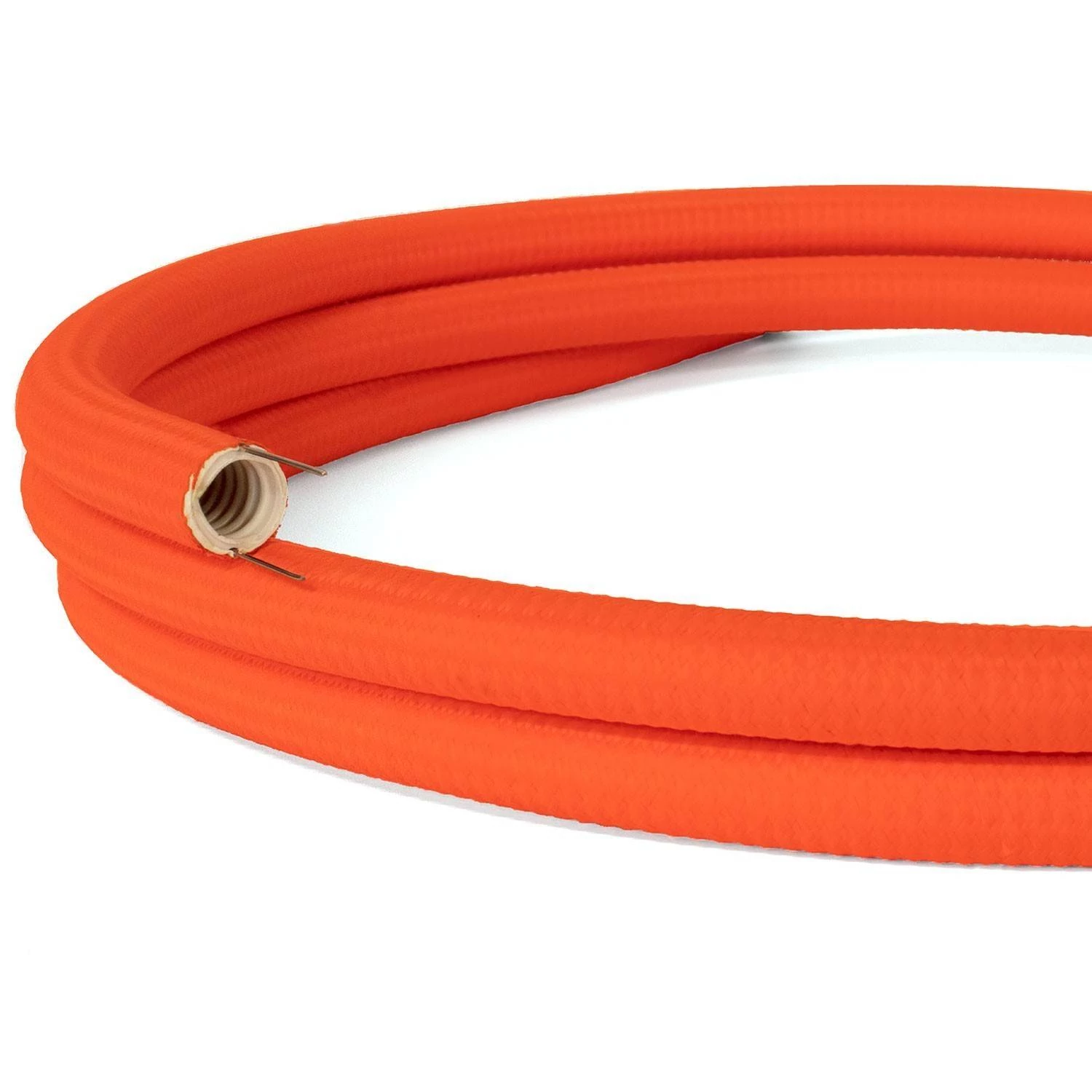 Conducto de cable moldeable cubierto con tela negro-dorado fluo