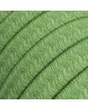 Cable eléctrico para guirnalda revestido de algodón Bronte Pixel Green CX08 - resistente a los rayos UV